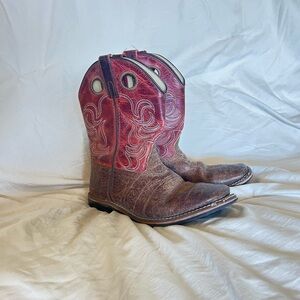Red and Brown Western Cowboy Boots